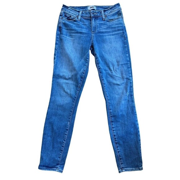 Paige Jeans Size 27 Skinny Mid Rise Slightly Distressed - Picture 1 of 5